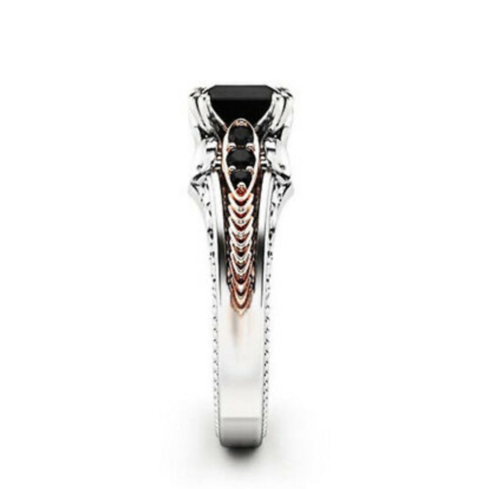 NEW 925 Sterling Silver Black sapphire Ring - Picture 3 of 5